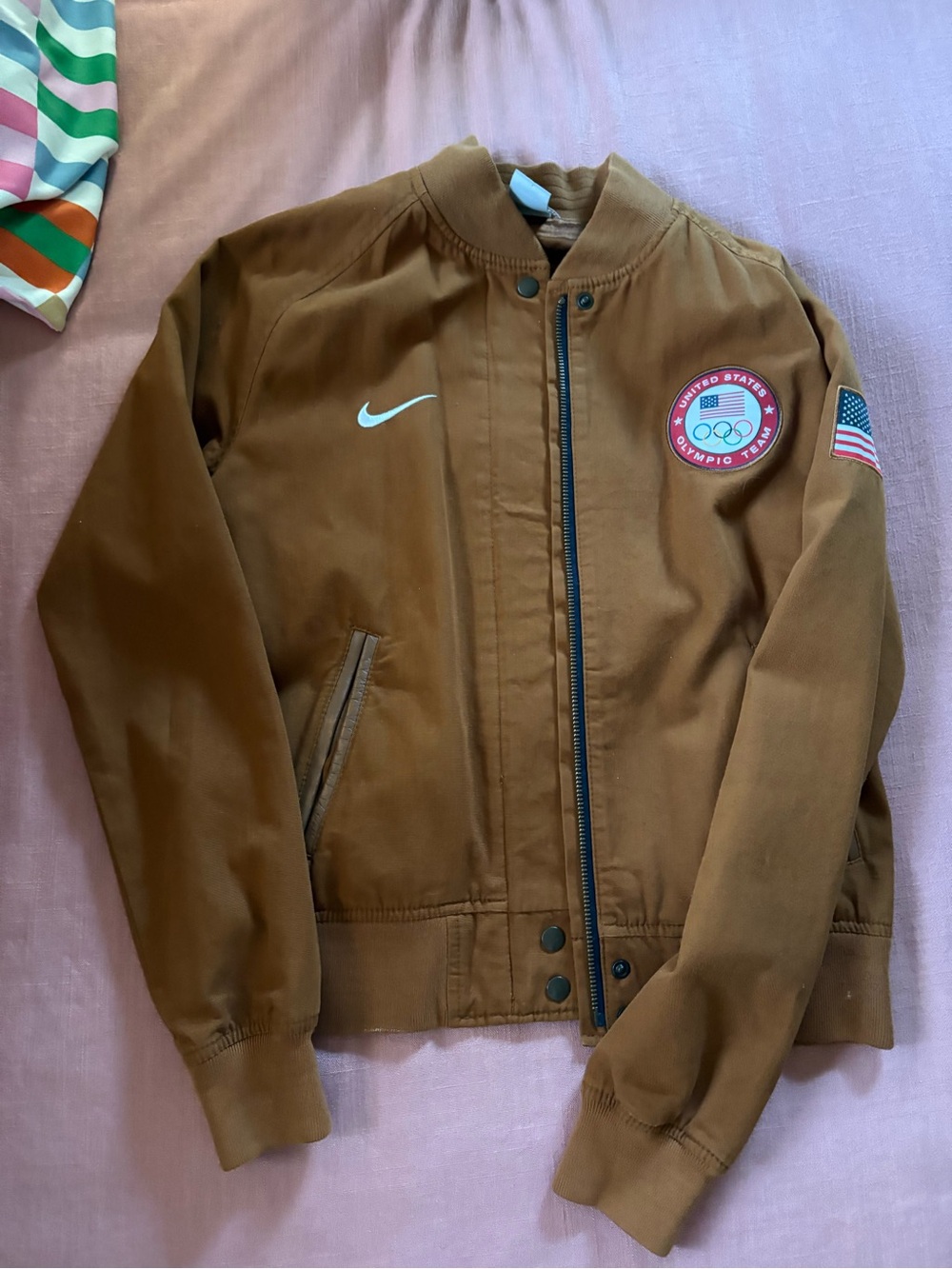 Nike Brown USA Team Bomber Jacket